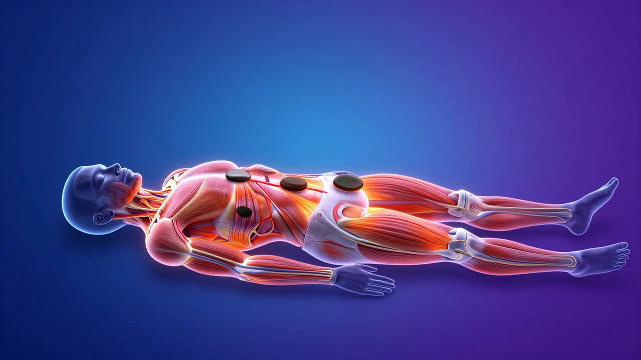 Illustration of heat improving blood circulation